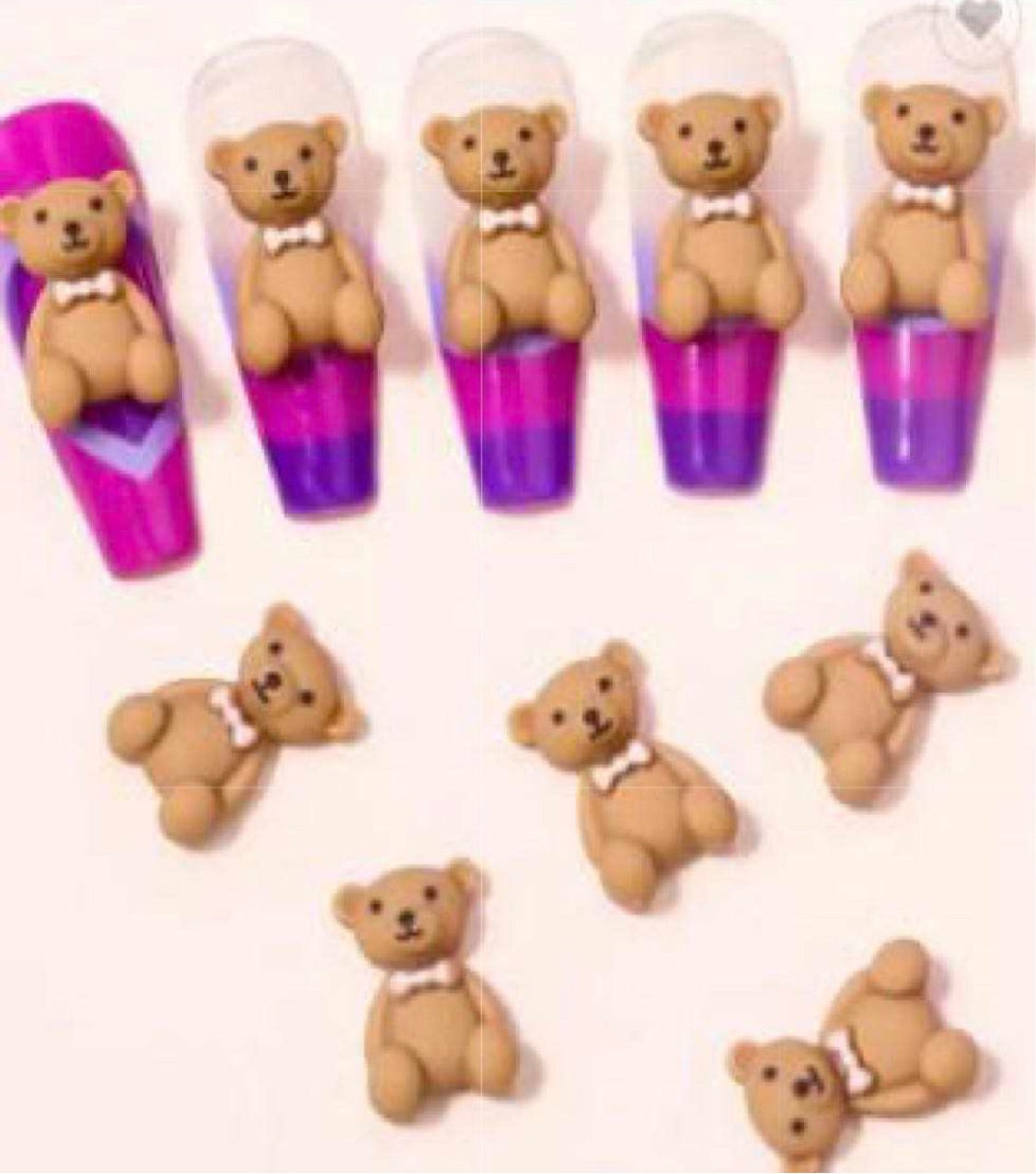Baby bear plastic charm