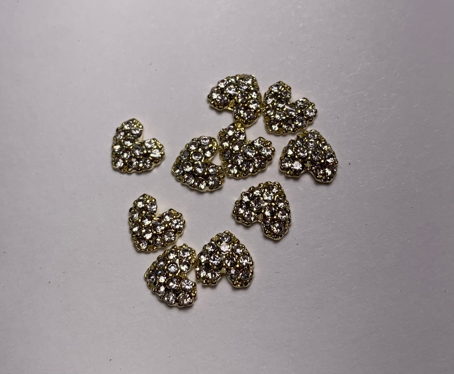Heart metal charm 10pcs