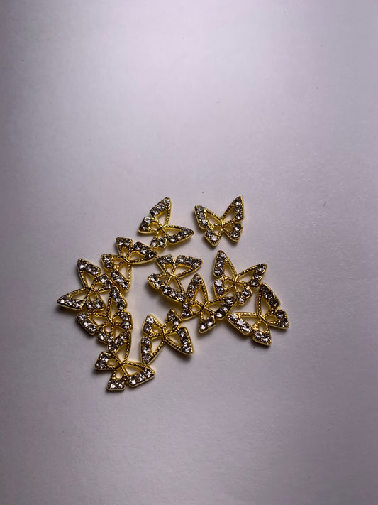 Butterfly metal charm 10pcs