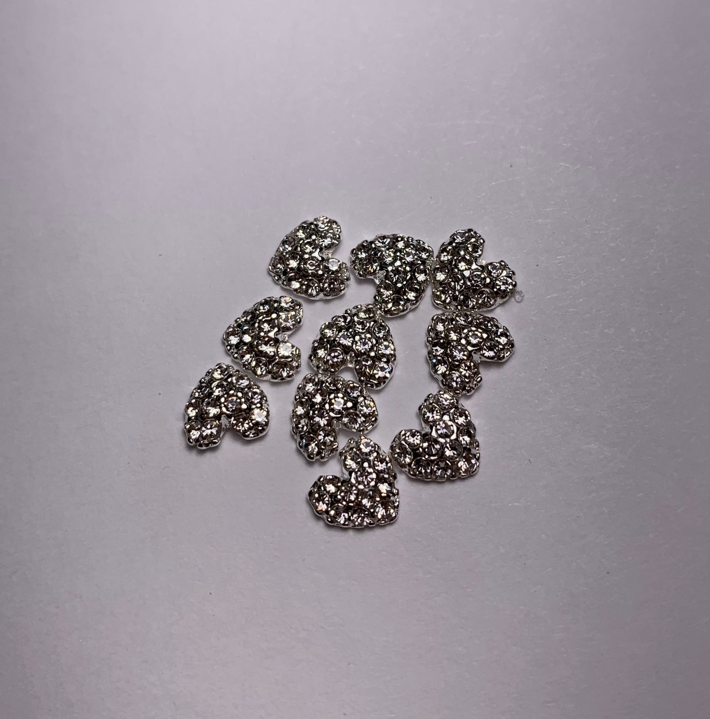 Heart metal charm 10pcs