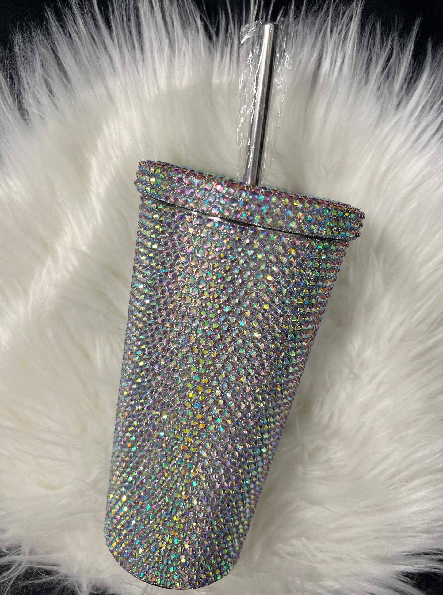 Ab crystal bling stainless steel cup