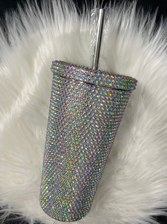 Ab crystal bling stainless steel cup