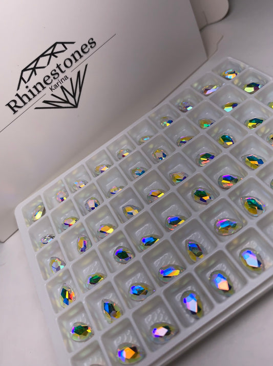 Luxury AB crystal pear shape box (best quality Flatback)