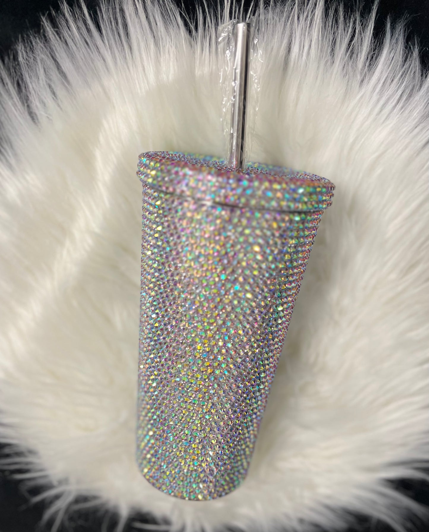 Ab crystal bling stainless steel cup