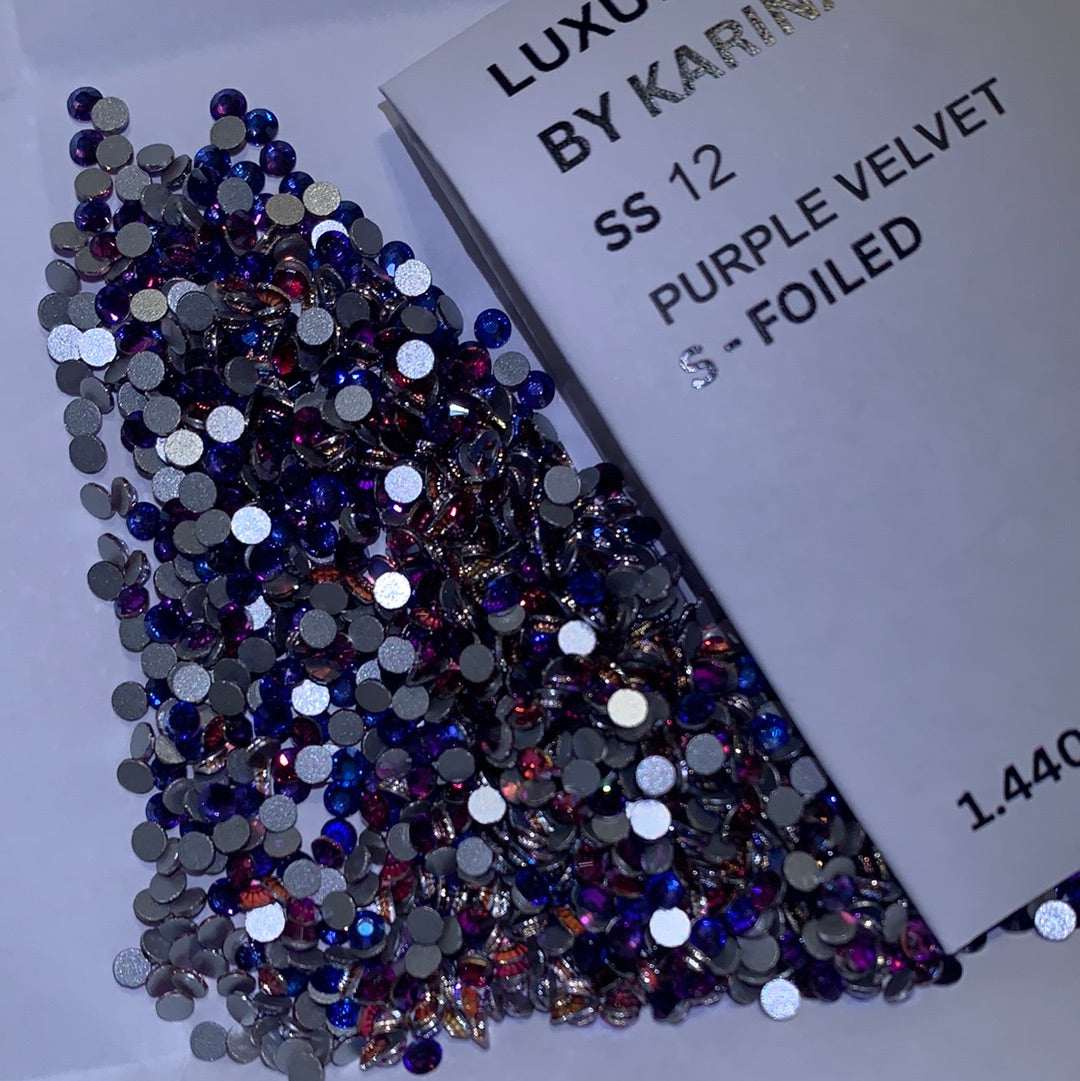 Luxury crystals purple velvet