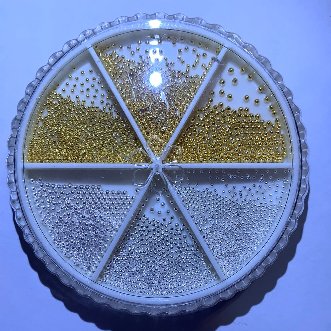 Silver/gold metal caviar