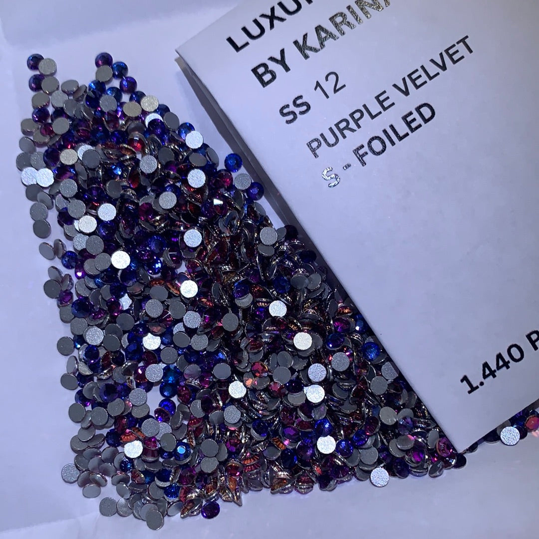 Luxury crystals purple velvet