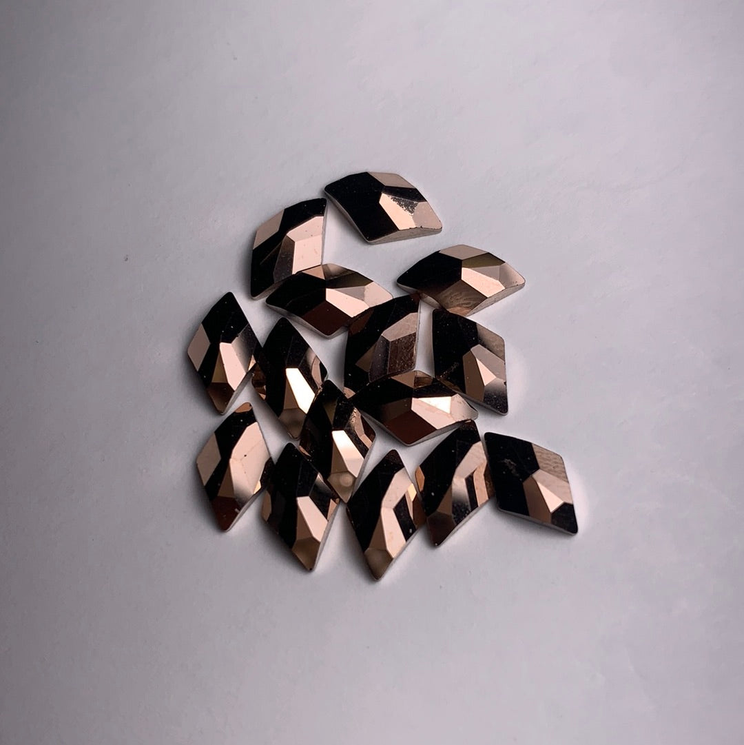 2709 rosegold rhombus 10x6mm