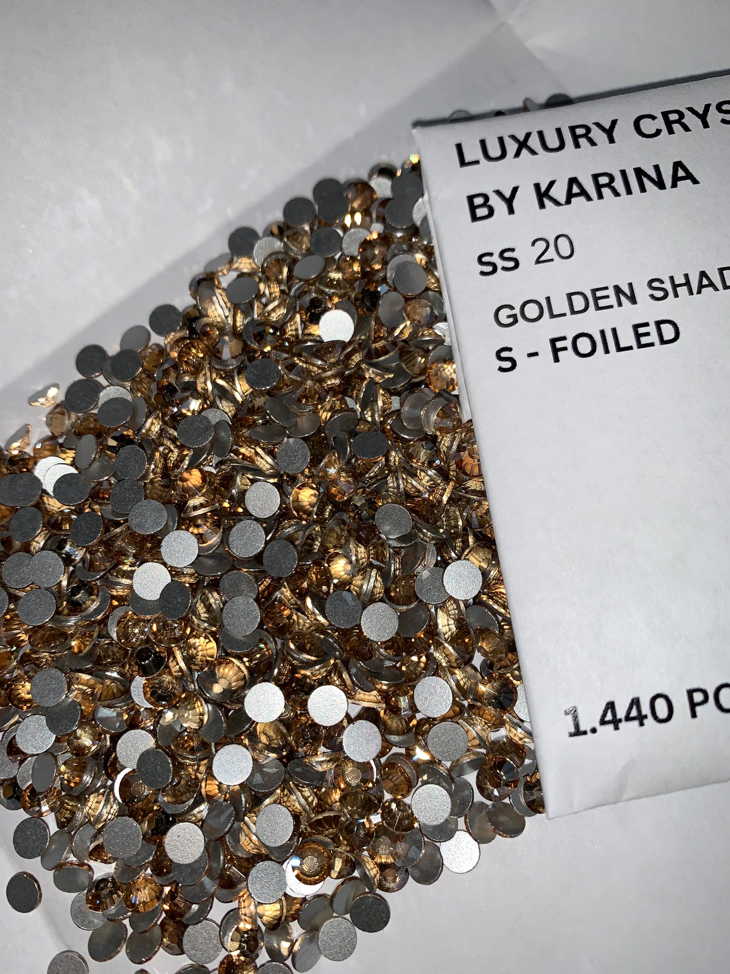 Luxury crystal golden shadow