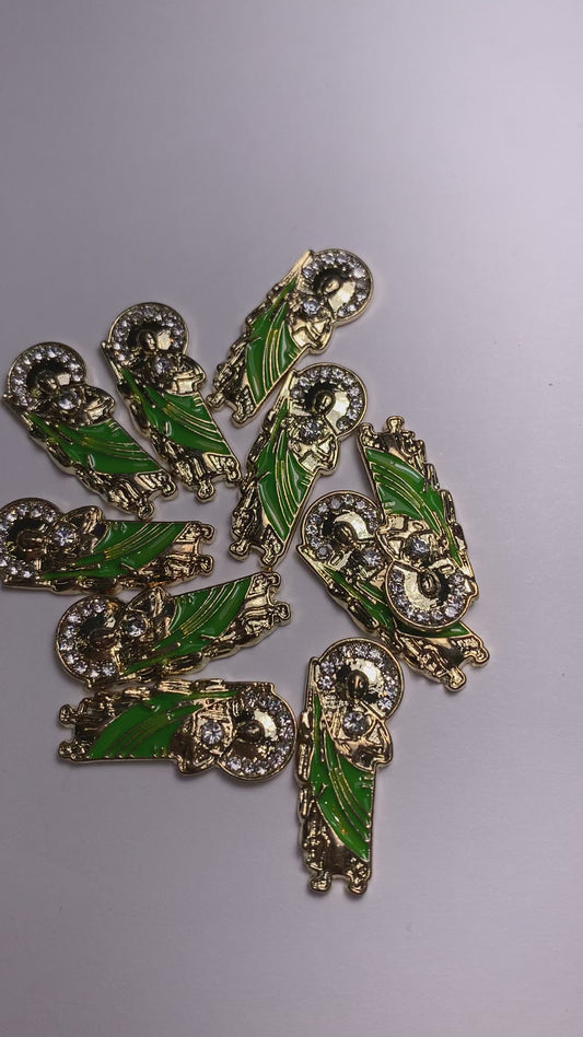 San judas metal charms 10 pcs